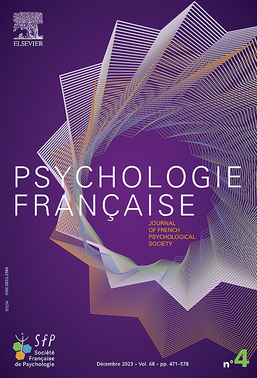 Go to journal home page - Psychologie Française